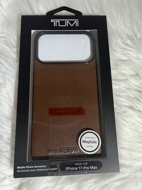 2026 Tumi Brown Leather MagSafe Case for iPhone 17 Pro Max